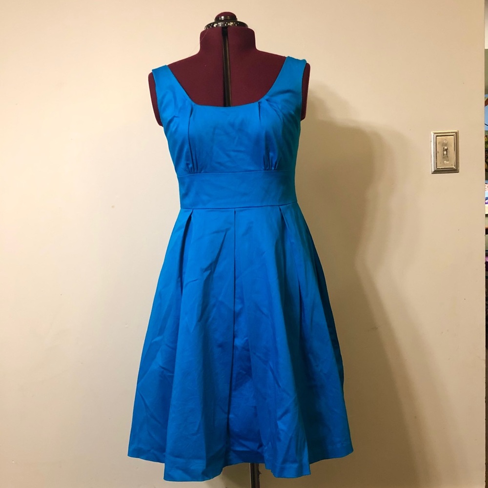 Calvin Klein Turquoise Audrey Hepburn-like Dress